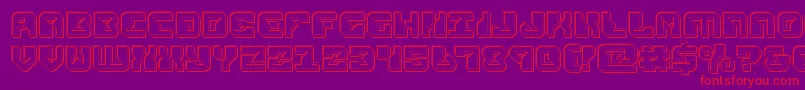 replicantengrave Font – Red Fonts on Purple Background