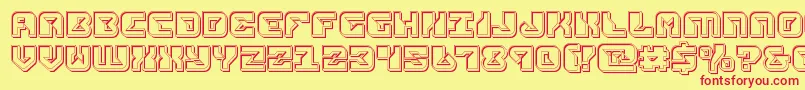 replicantengrave Font – Red Fonts on Yellow Background