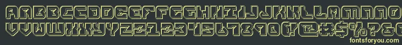 replicantengrave Font – Yellow Fonts on Black Background