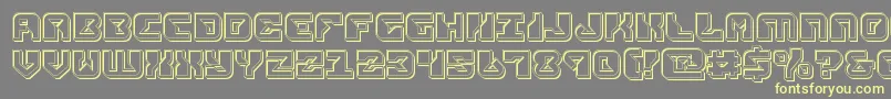 replicantengrave Font – Yellow Fonts on Gray Background