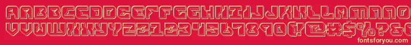 replicantengrave Font – Yellow Fonts on Red Background