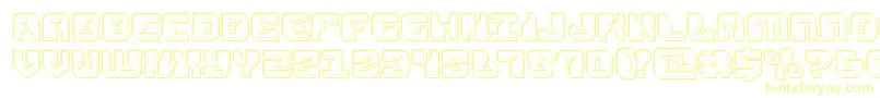 replicantengrave Font – Yellow Fonts on White Background