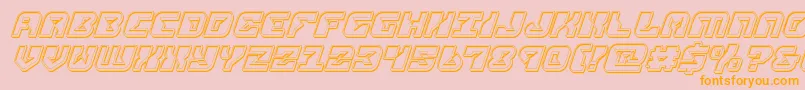 replicantengraveital Font – Orange Fonts on Pink Background