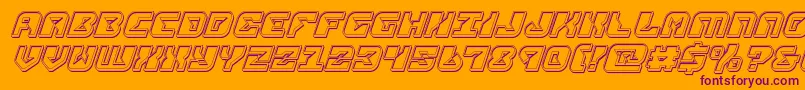 Шрифт replicantengraveital – фиолетовые шрифты на оранжевом фоне
