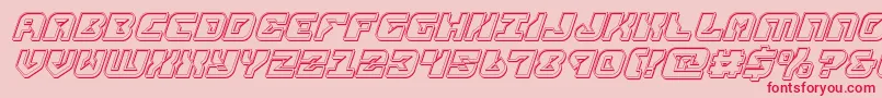 replicantengraveital Font – Red Fonts on Pink Background