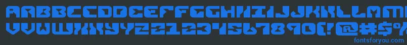 replicantexpand Font – Blue Fonts on Black Background