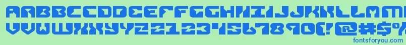 replicantexpand Font – Blue Fonts on Green Background