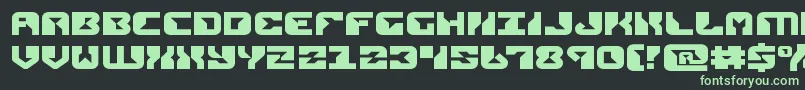 replicantexpand Font – Green Fonts on Black Background