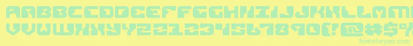 replicantexpand Font – Green Fonts on Yellow Background