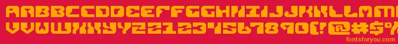 replicantexpand Font – Orange Fonts on Red Background