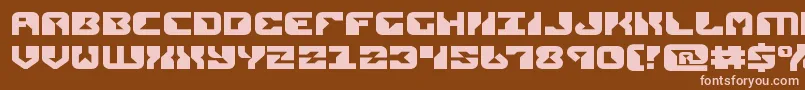 replicantexpand Font – Pink Fonts on Brown Background