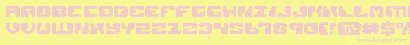 replicantexpand-fontti – vaaleanpunaiset fontit keltaisella taustalla