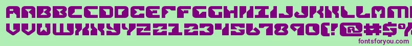 replicantexpand Font – Purple Fonts on Green Background