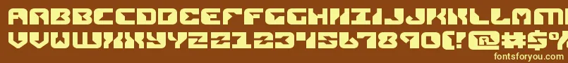 Шрифт replicantexpand – жёлтые шрифты на коричневом фоне