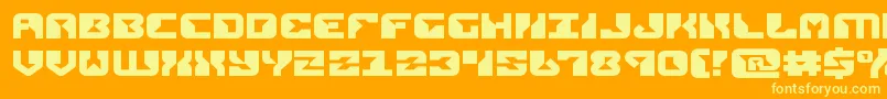 replicantexpand Font – Yellow Fonts on Orange Background