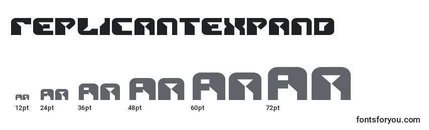 Replicantexpand Font Sizes