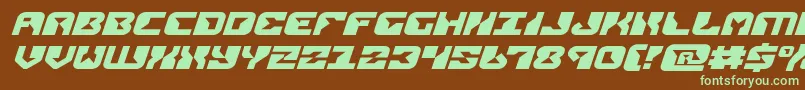 replicantexpandital Font – Green Fonts on Brown Background