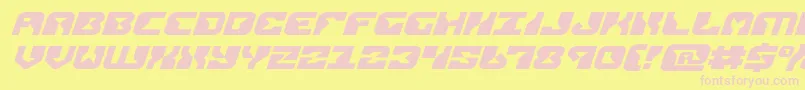 replicantexpandital Font – Pink Fonts on Yellow Background