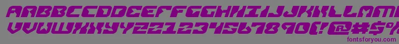 replicantexpandital Font – Purple Fonts on Gray Background