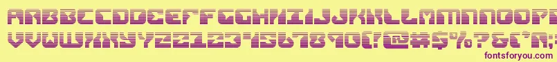 replicantgrad Font – Purple Fonts on Yellow Background