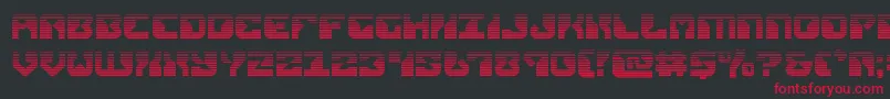 Fonte replicantgrad – fontes vermelhas em um fundo preto