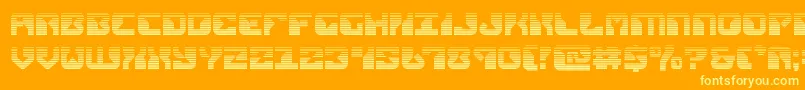 replicantgrad Font – Yellow Fonts on Orange Background