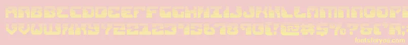 replicantgrad-Schriftart – Gelbe Schriften auf rosa Hintergrund