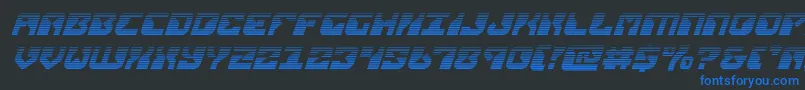 replicantgradital Font – Blue Fonts on Black Background