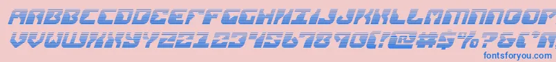 replicantgradital-Schriftart – Blaue Schriften auf rosa Hintergrund