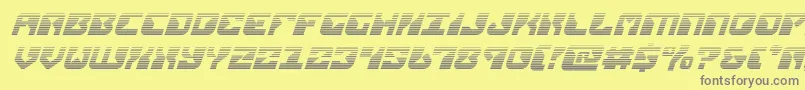 replicantgradital Font – Gray Fonts on Yellow Background
