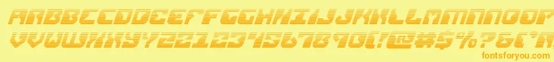 replicantgradital Font – Orange Fonts on Yellow Background