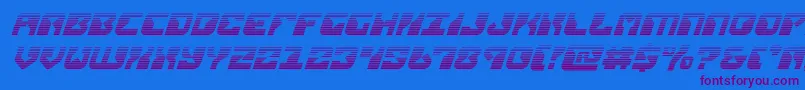 replicantgradital-Schriftart – Violette Schriften auf blauem Hintergrund