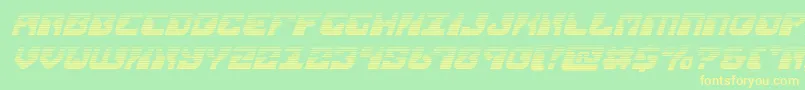 Шрифт replicantgradital – жёлтые шрифты на зелёном фоне