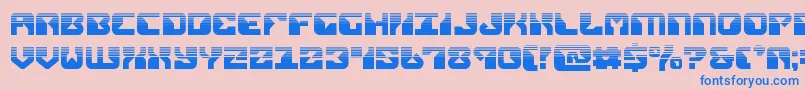 フォントreplicanthalf – ピンクの背景に青い文字