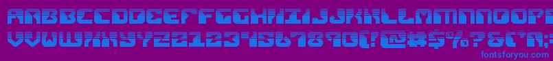 フォントreplicanthalf – 紫色の背景に青い文字