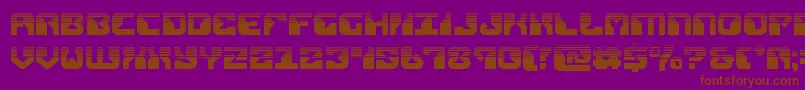 replicanthalf-fontti – ruskeat fontit violetilla taustalla