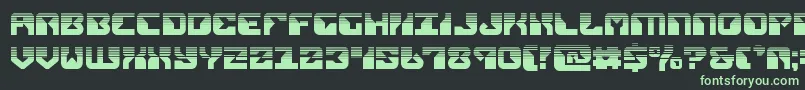 replicanthalf-fontti – vihreät fontit mustalla taustalla