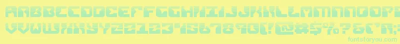 replicanthalf Font – Green Fonts on Yellow Background