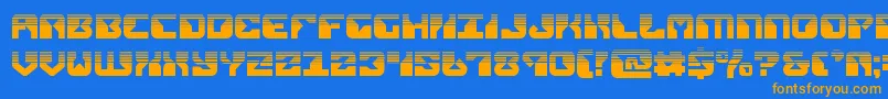 Шрифт replicanthalf – оранжевые шрифты на синем фоне