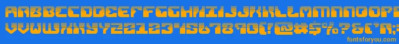 replicanthalf Font – Orange Fonts on Blue Background
