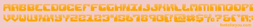 replicanthalf-fontti – oranssit fontit vaaleanpunaisella taustalla