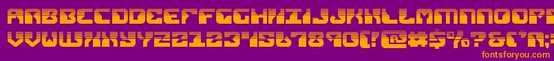replicanthalf Font – Orange Fonts on Purple Background