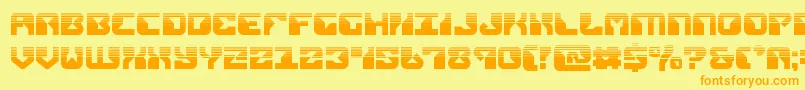 replicanthalf Font – Orange Fonts on Yellow Background