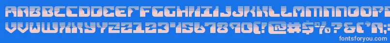 フォントreplicanthalf – ピンクの文字、青い背景