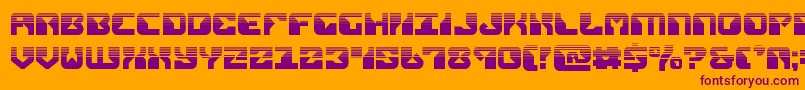 replicanthalf-Schriftart – Violette Schriften auf orangefarbenem Hintergrund