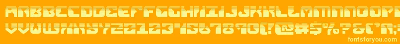 replicanthalf Font – Yellow Fonts on Orange Background