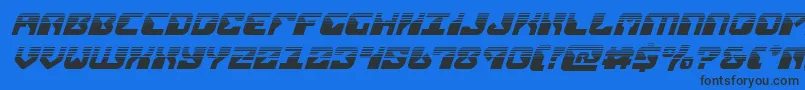 Шрифт replicanthalfital – чёрные шрифты на синем фоне