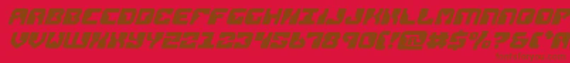 replicantital Font – Brown Fonts on Red Background