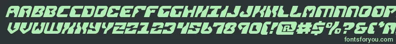 replicantital Font – Green Fonts on Black Background