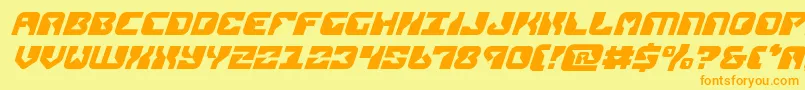 replicantital Font – Orange Fonts on Yellow Background
